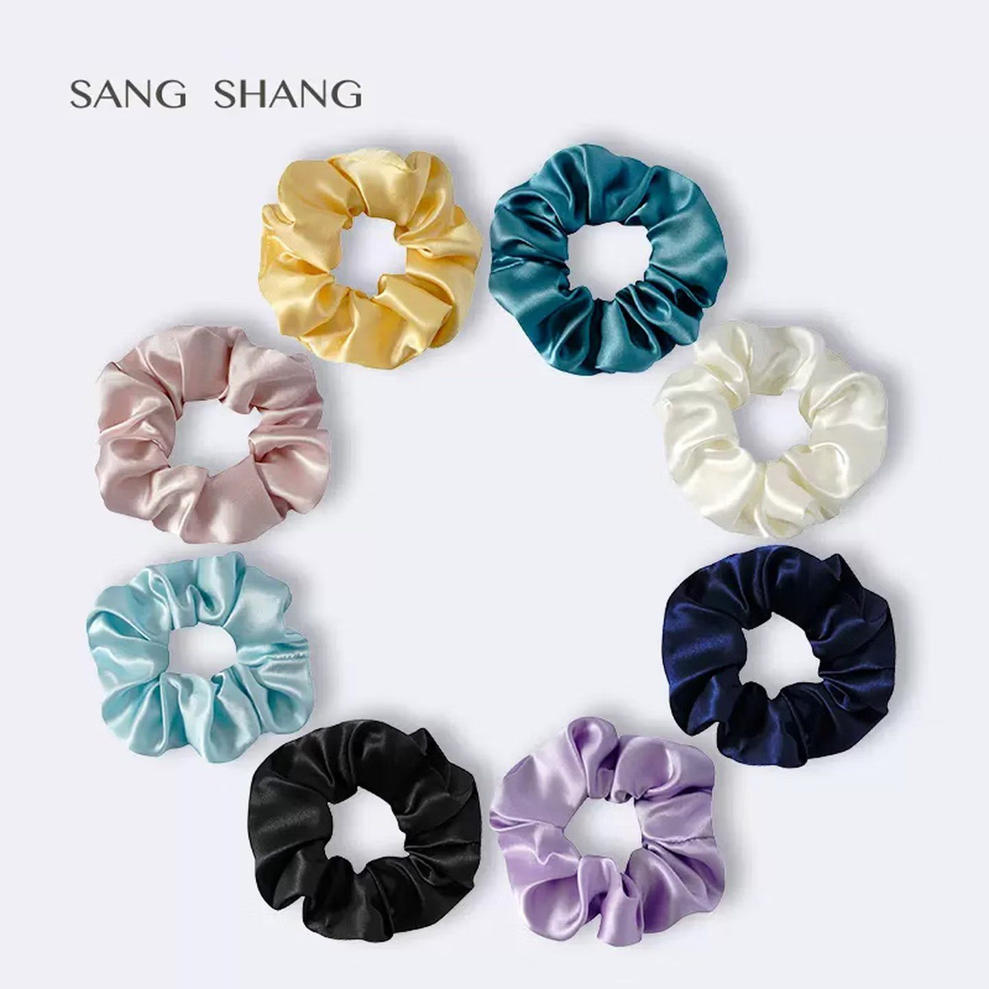 Silk scrunchies, 3-pack - Wholesale Silk Sleep Masks wholesale from a China silk factory