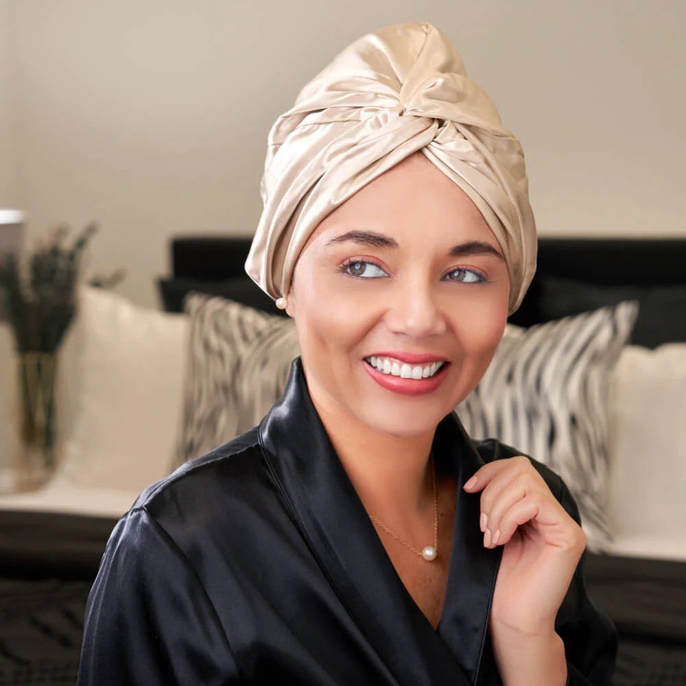 Silk sleep cap, hair care - Wholesale Silk Hair Accessories wholesale from a China silk factory